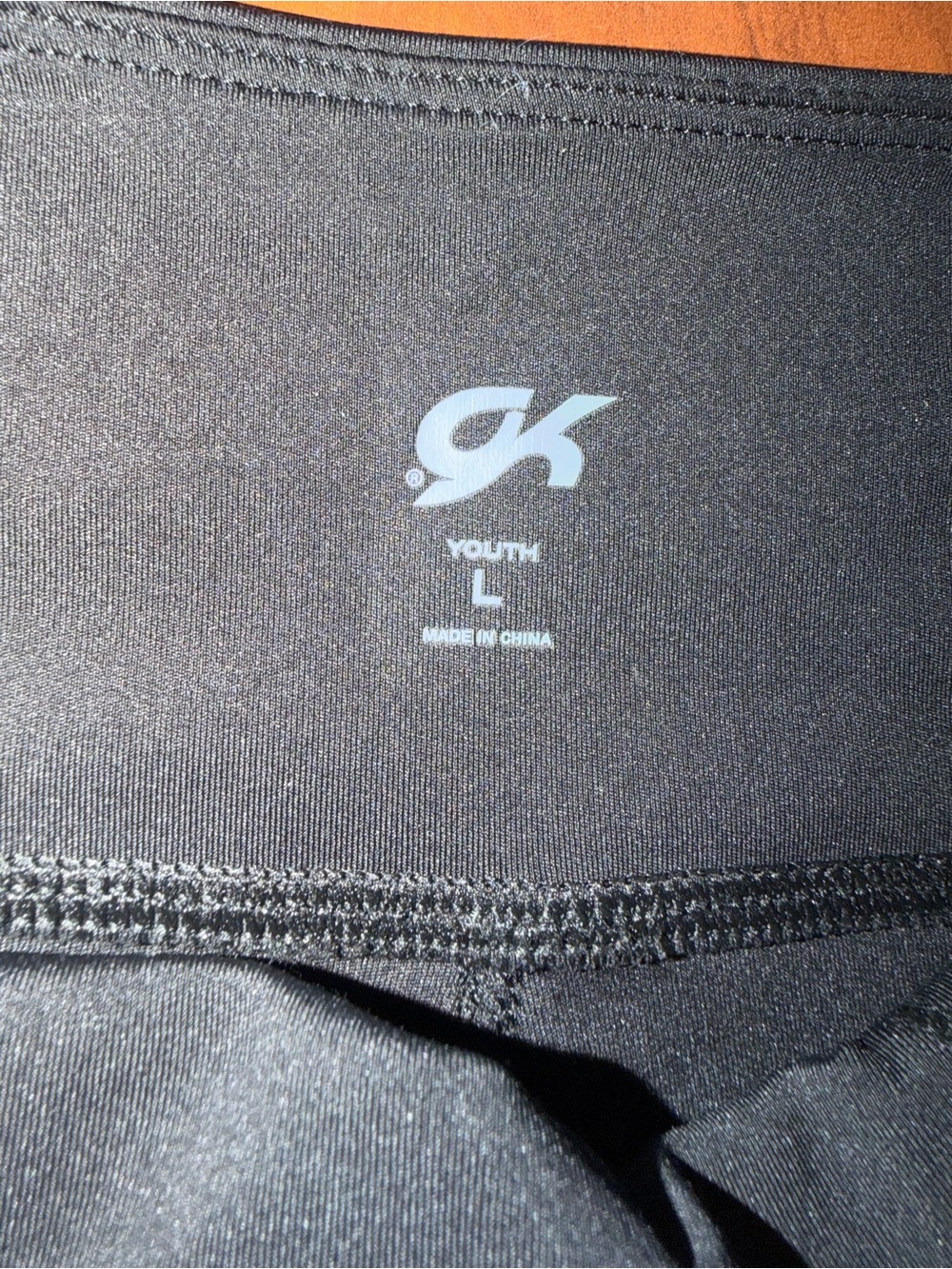 GK Youth Black Leggings with Subtle White Logo